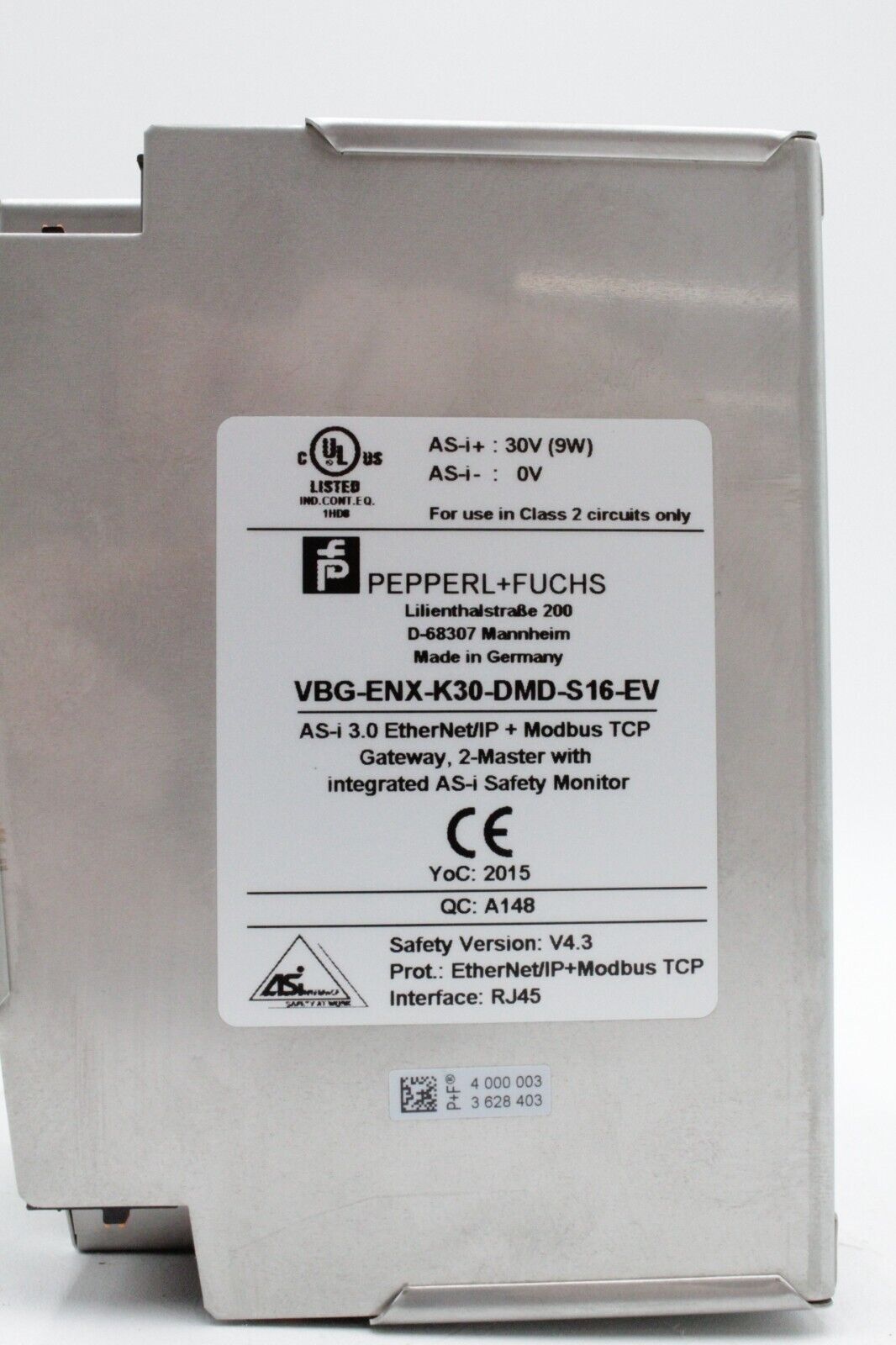 Pepperl + Fuchs VBG-ENX-K30-DMD-S16-EV AS-Interface Gateway/Safety Monitor