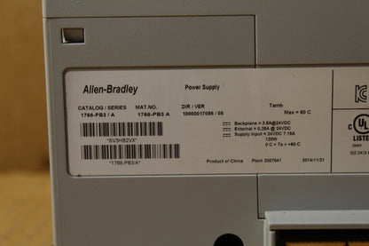 Allen-Bradley 1768-PB3/A Power Supply Module 24VDC