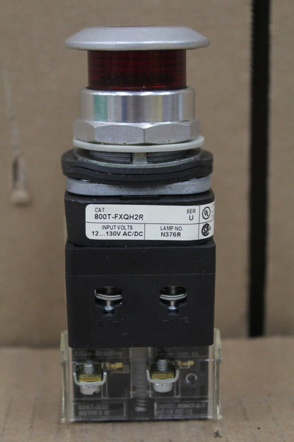 Allen Bradley 800T-FXQH2R Red Push Button