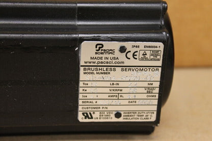 PACIFIC SCIENTIFIC S31HMNA-RNNM-0 BRUSHLESS SERVO MOTOR