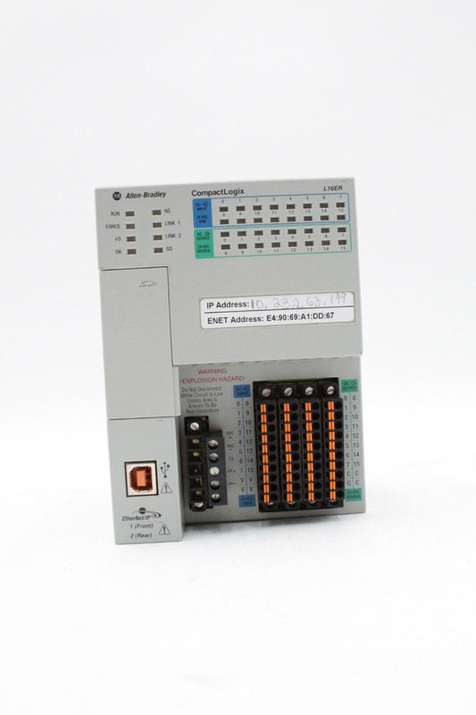 Allen-Bradley 1769-L16ER-BB1B CompactLogix 384KB DI/O Controller
