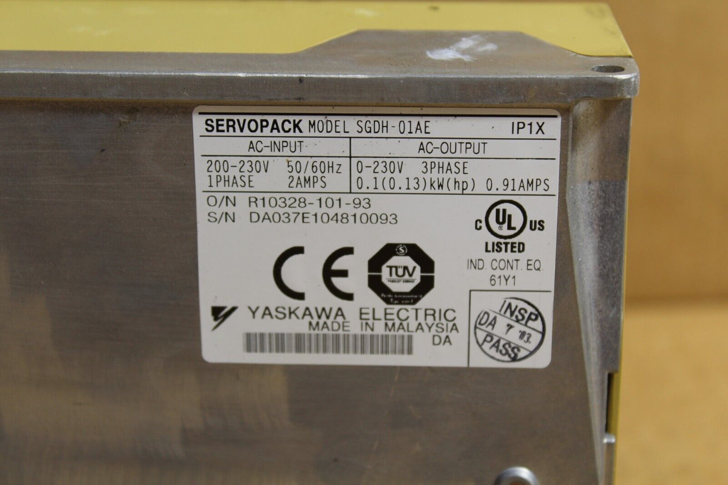 Yaskawa Electric SGDH-01AE ServoPack