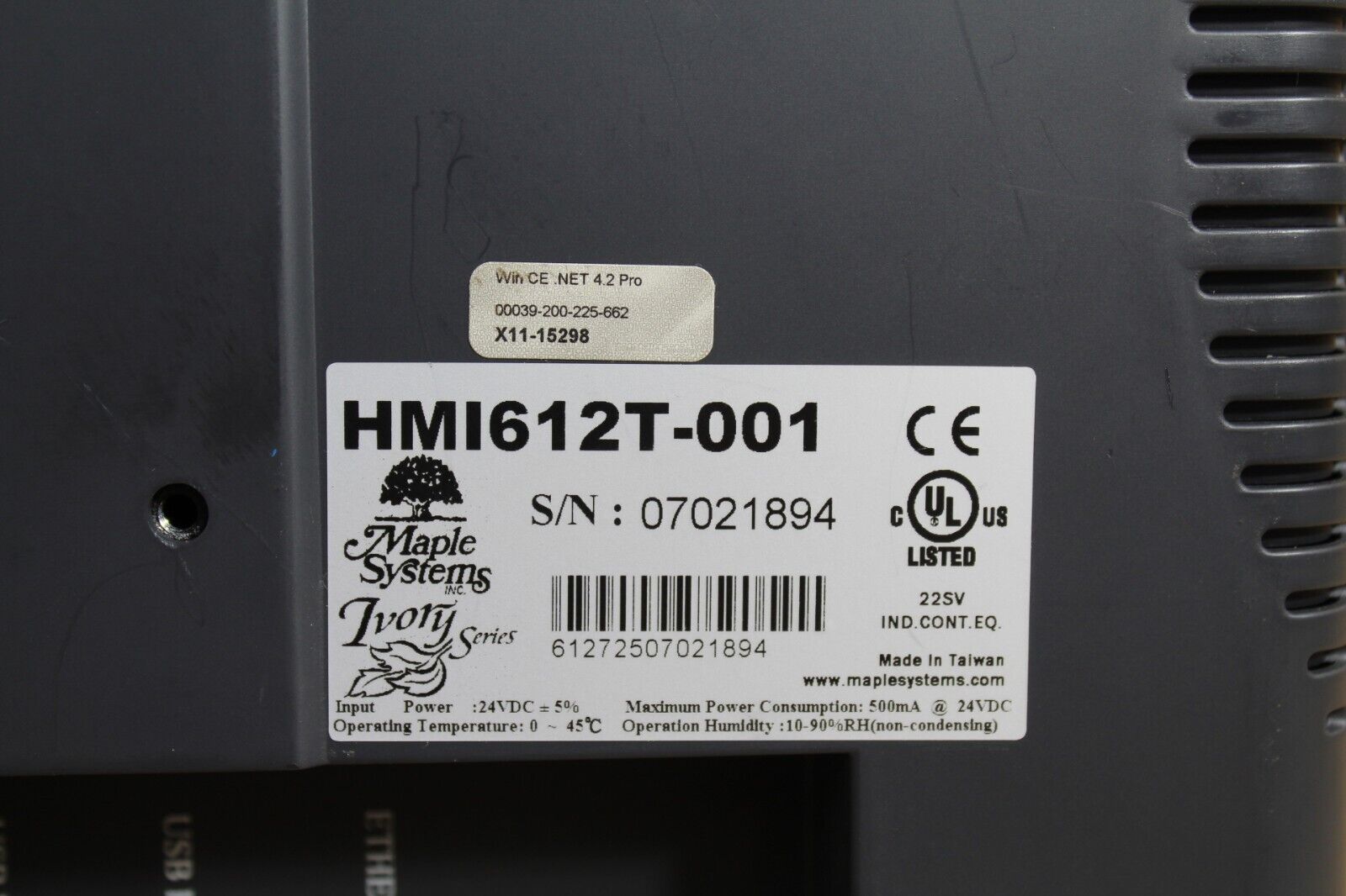 Maple Systems HMI612T-001 Operator Interface Panel