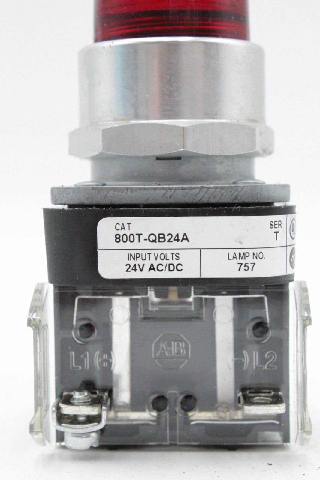 Allen-Bradley 800T-QB24A Red Illuminated Push Button