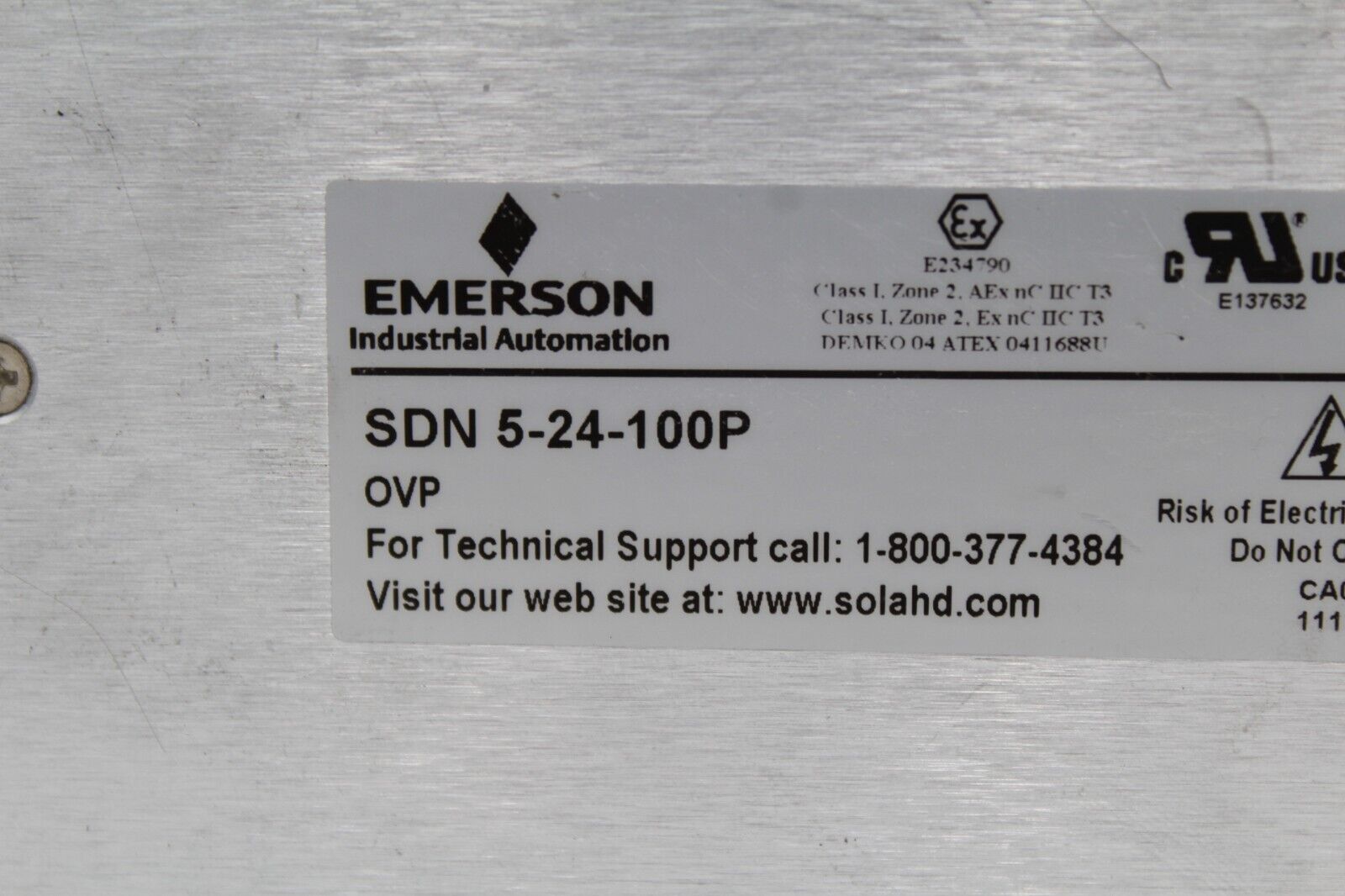 Emerson Sola SDN 5-24-100P Power Supply