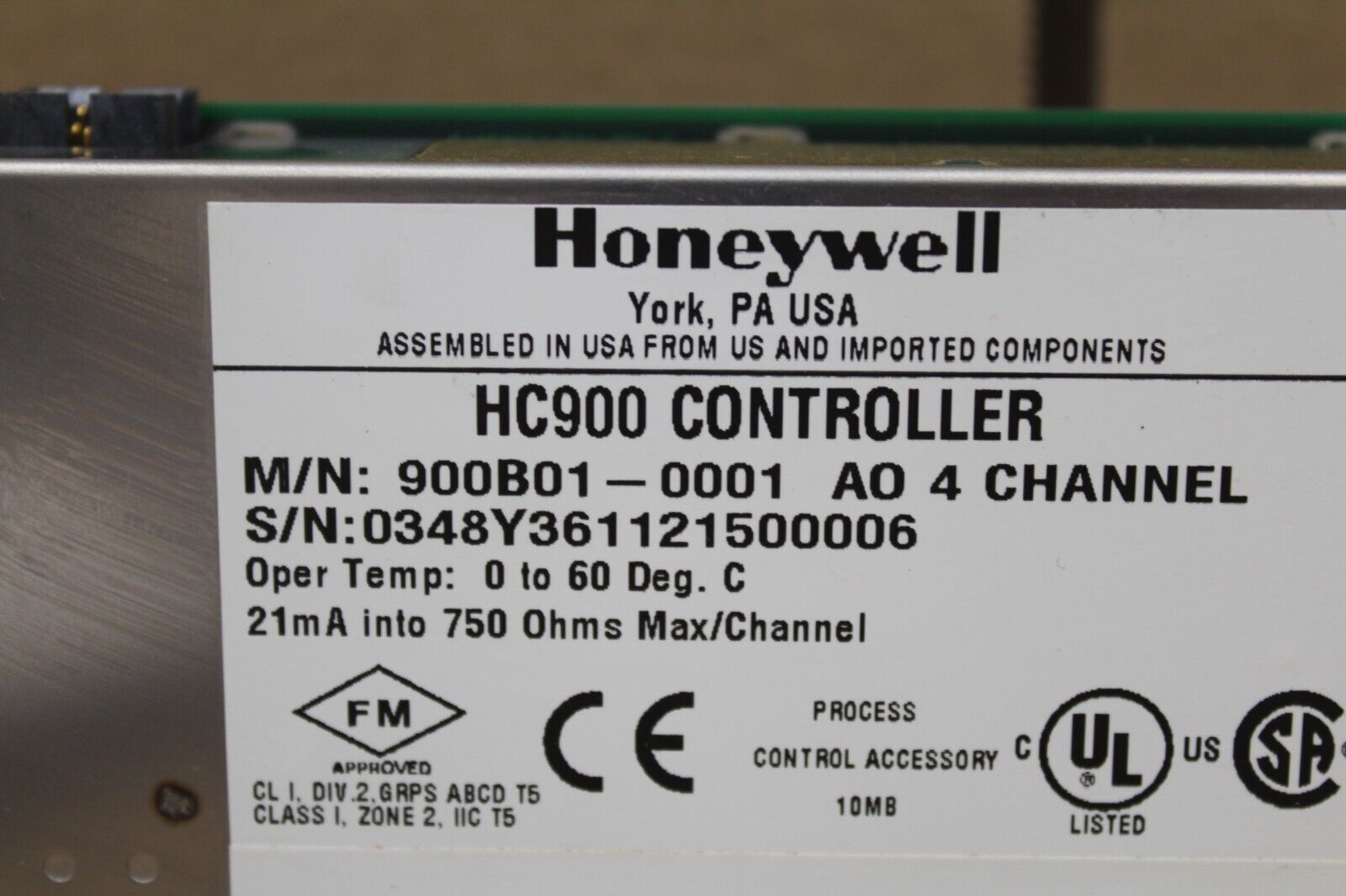 Honeywell 900B01-0001 Analog Output
