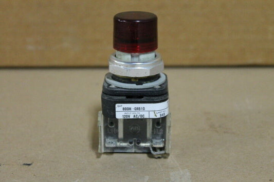 ALLEN-BRADLEY 800H-QRB10 SER. F RED ILLUMINATED PUSH BUTTON