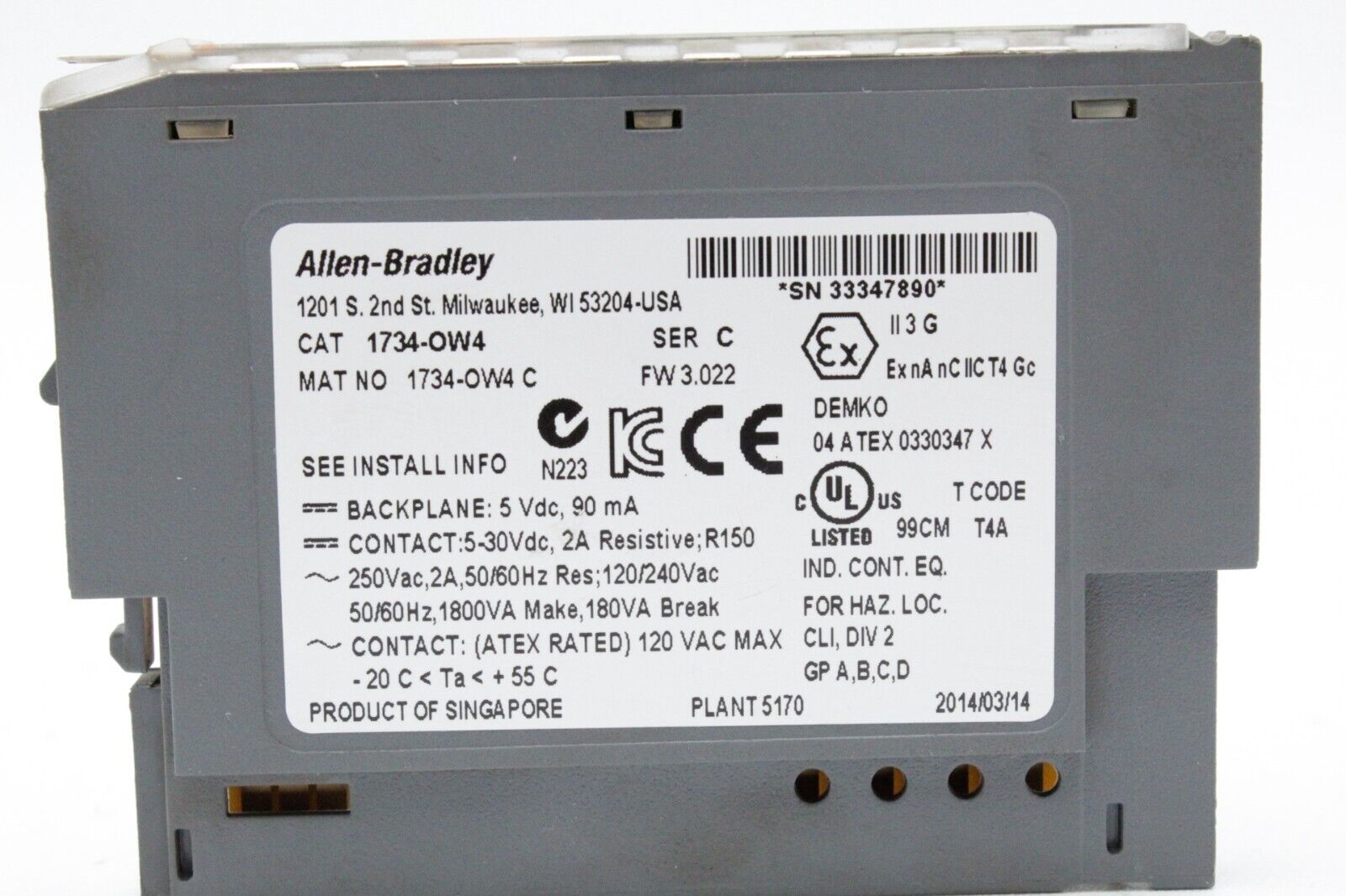 Allen-Bradley 1734-OW4 Digital AC Relay Output Module