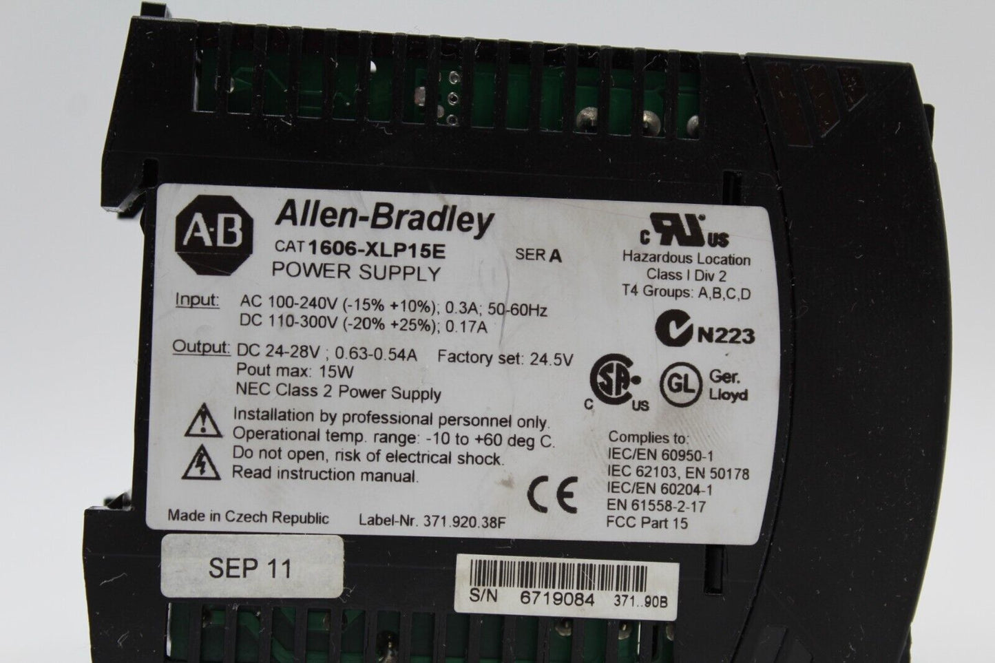Allen Bradley 1606-XLP15E Power Supply