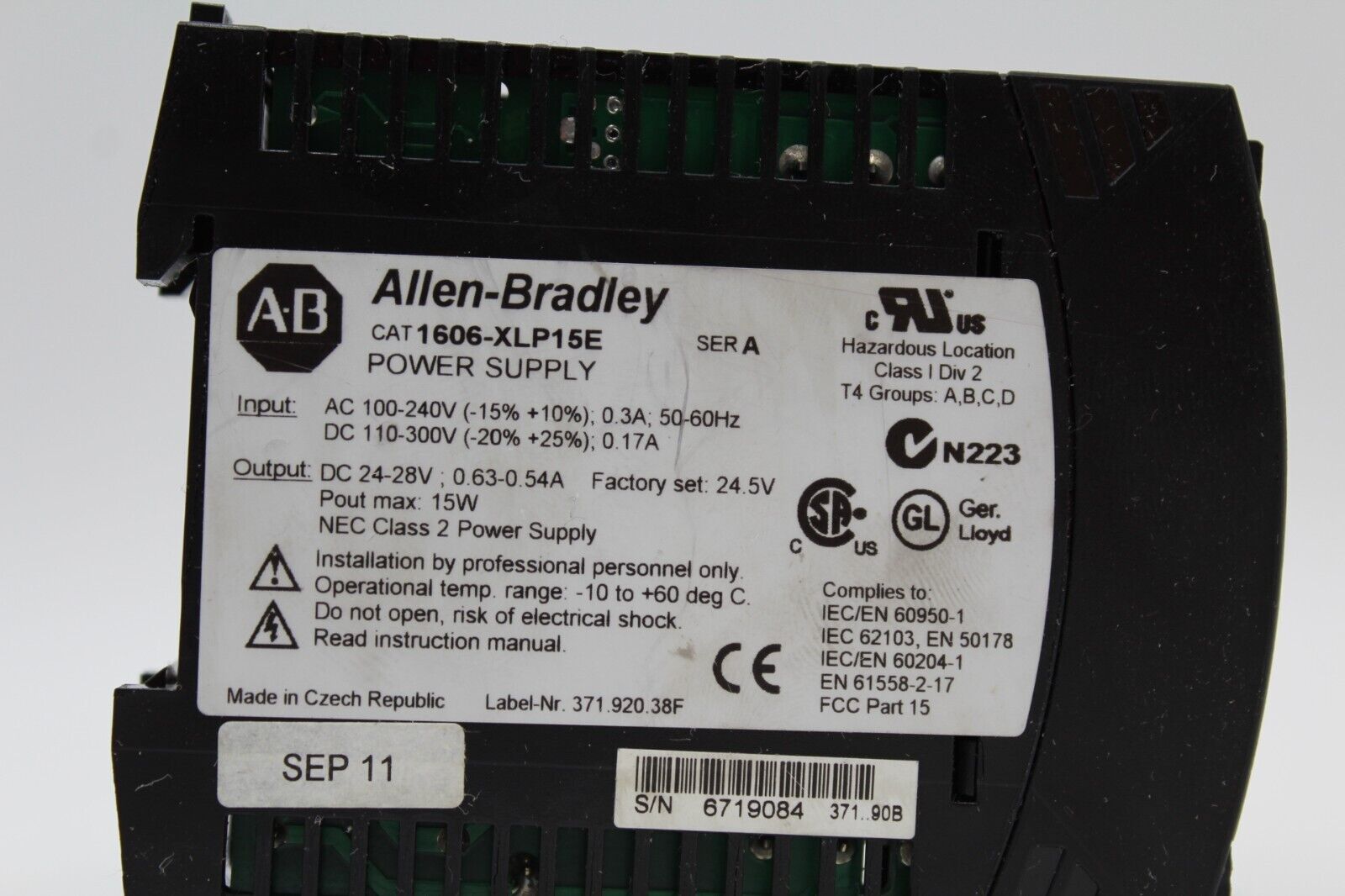 Allen Bradley 1606-XLP15E Power Supply