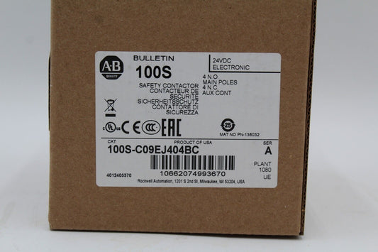 Allen-Bradley 100S-C09EJ404BC Safety Contactor