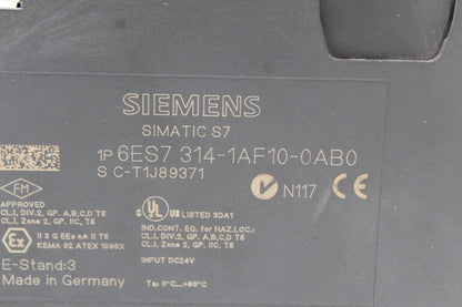 Siemens 6ES7314-1AF10-0AB0 Simatics S7 Module
