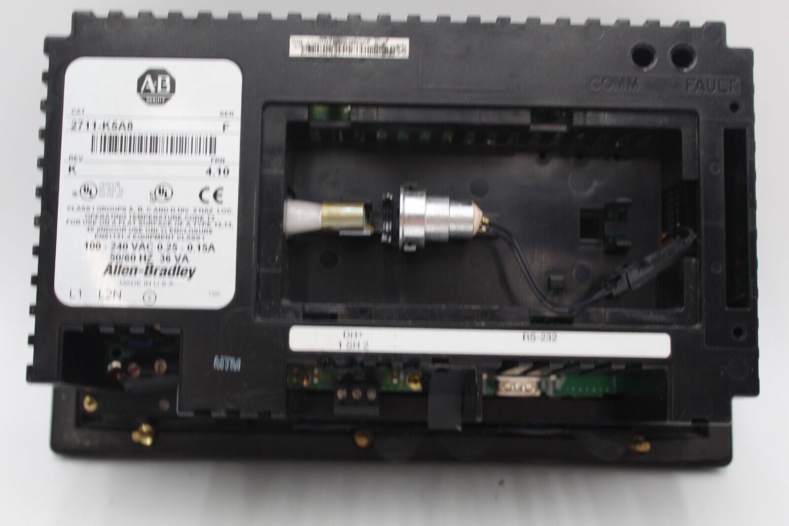 Allen Bradley 2711-K5A8 Ser. F PanelView 550 *no Back Cover + Tape Residue
