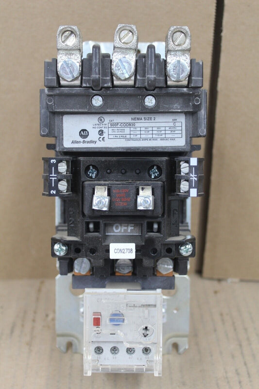 Allen Bradley 500F-COD930 Starter W/ Relay