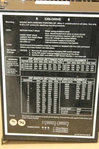 PARKER SX106-205 MICROSTEP DRIVE INDEXER