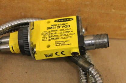 BANNER SM312FVQD SENSOR WITH ATTACHMENTS