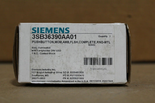 SIEMENS 3SB36390AA01 PUSH BUTTON