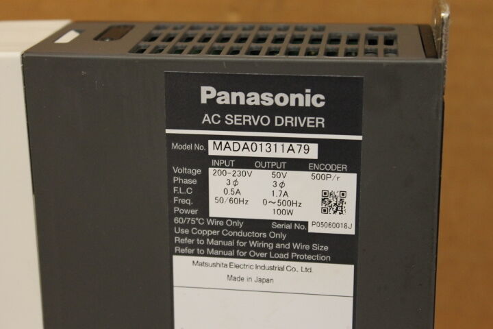 PANASONIC MADA01311A79 AC SERVO DRIVE