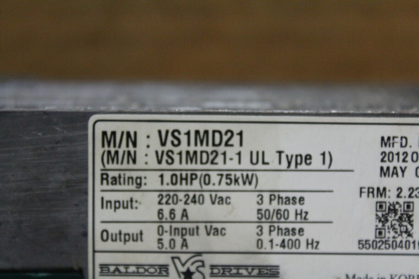 Baldor VS1MD21 Inverter Drive