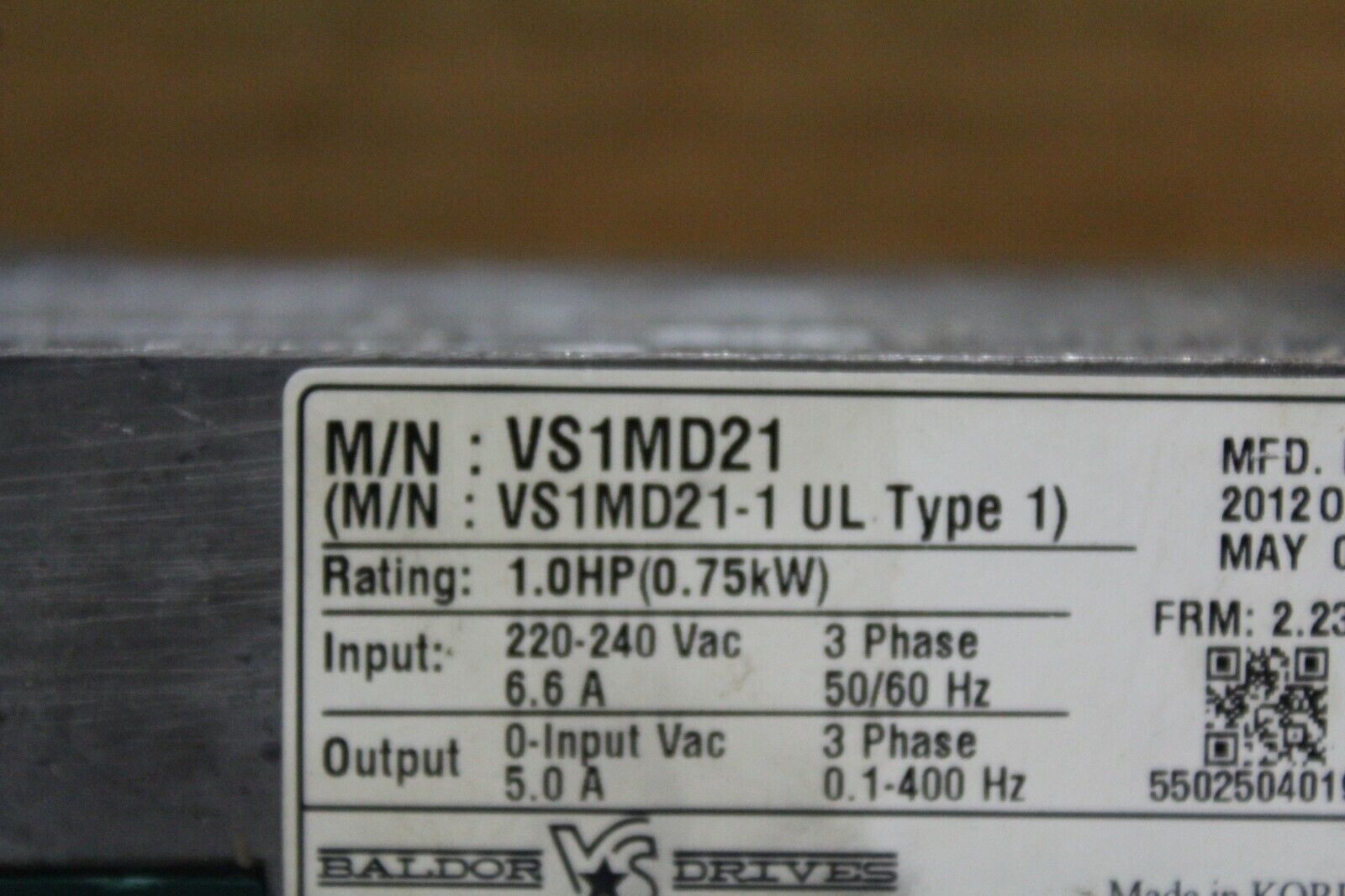Baldor VS1MD21 Inverter Drive