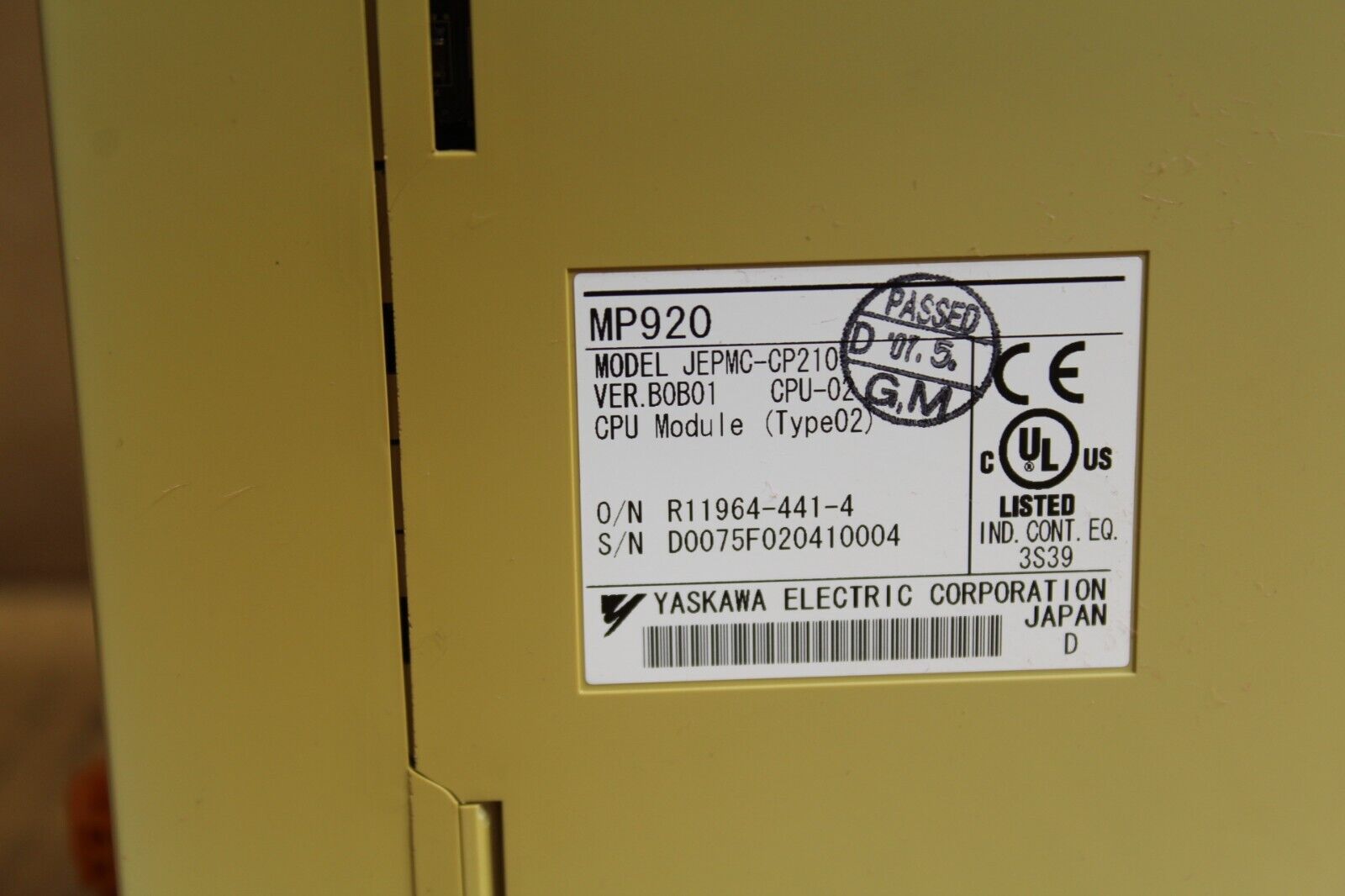 Yaskawa Electric JEPMC-CP210 CPU Module