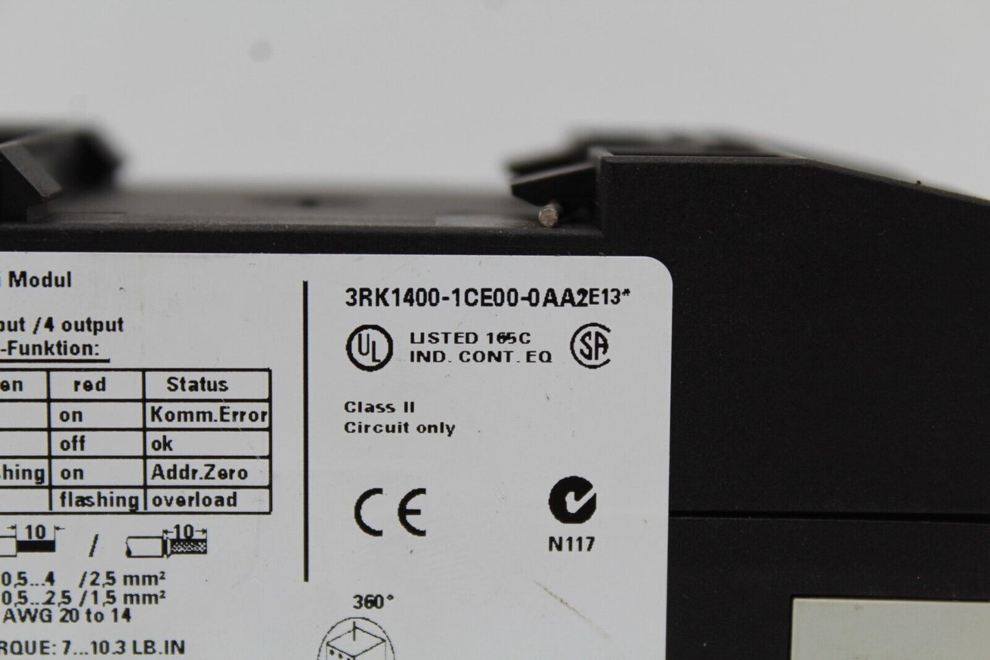 Siemens 3RK1400-1CE00-0AA2 Interface Module