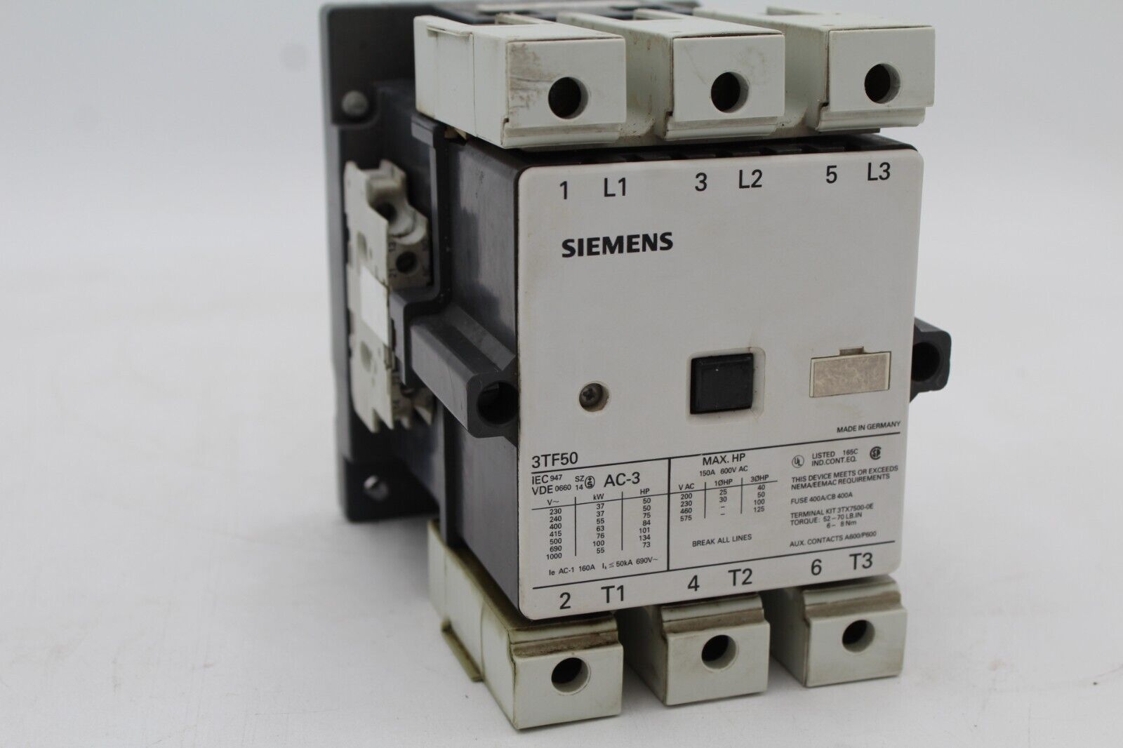 Siemens 3TF5022-0AL1 Contactor