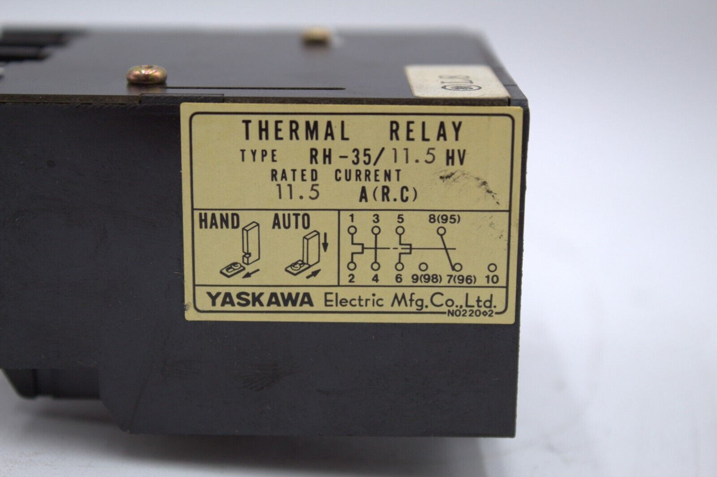 Yaskawa RH-35/11.5HV Thermal Relay Overload