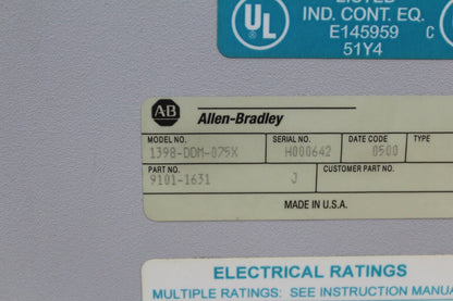 Allen Bradley 1398-DDM-075X Servo Drive