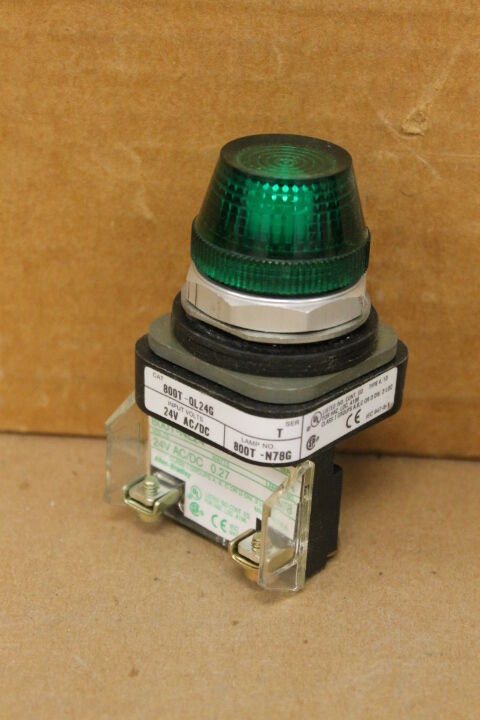 ALLEN-BRADLEY 800T-QL24G SER. T GREEN PILOT LIGHT