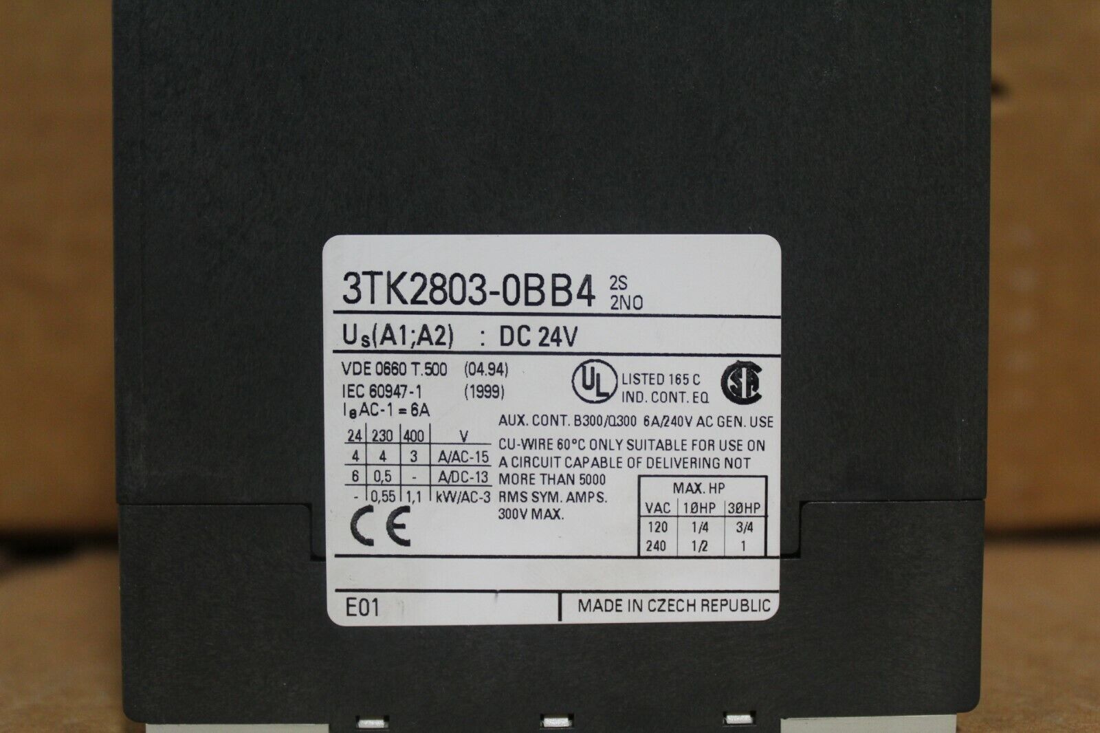 Siemens 3TK2803-0BB4 Contactor