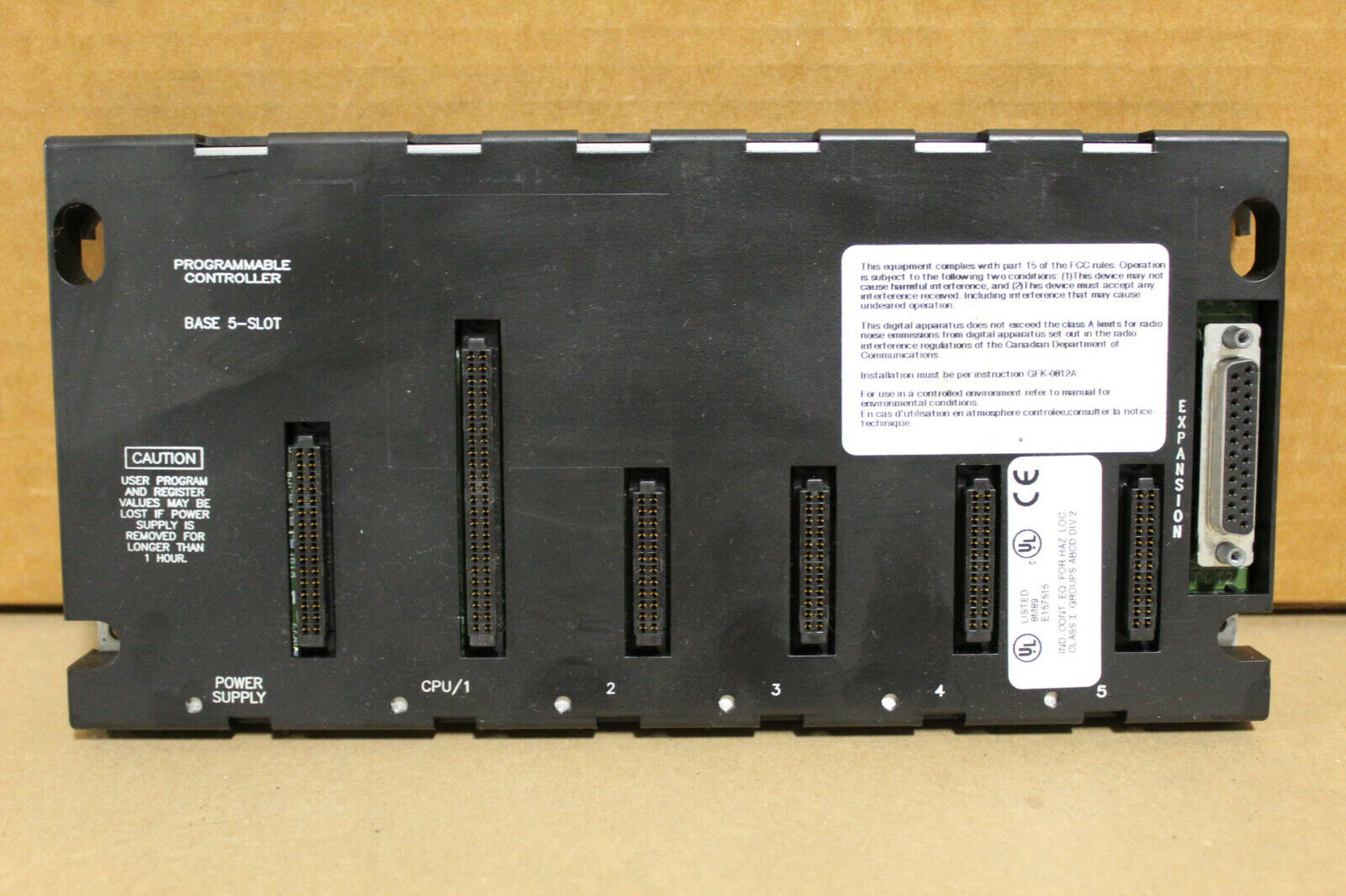 GE Fanuc IC693CHS397H 5 Slot Base EMI