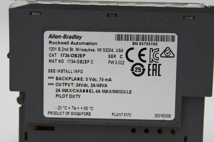Allen-Bradley 1734-OB2EP 2 Channel Source Output Module