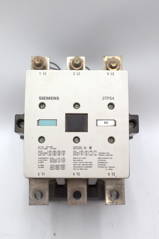 SIEMENS 3TF5422-0AK6 CONTACTOR
