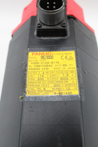 Fanuc A06B-0128-B175 AC Servo Motor