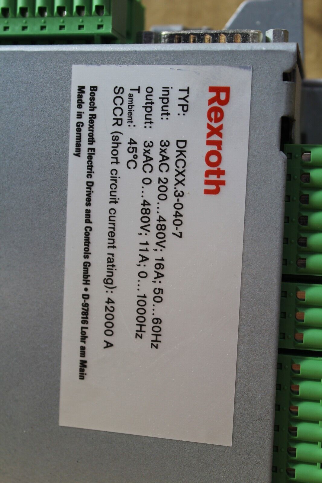 Rexroth Indramat DKC11.3-040-7-FW Eco Drive (NO COVER)