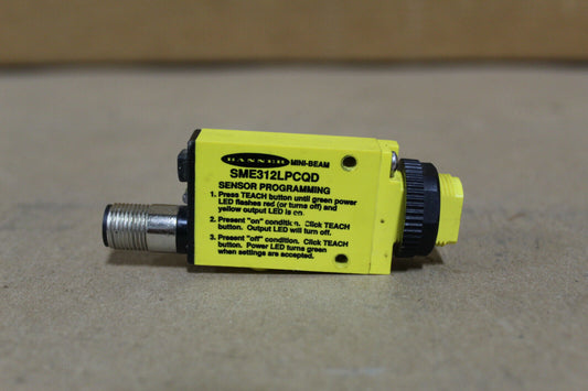 Banner SME312LPCQD Mini-Beam Photoelectric Sensor