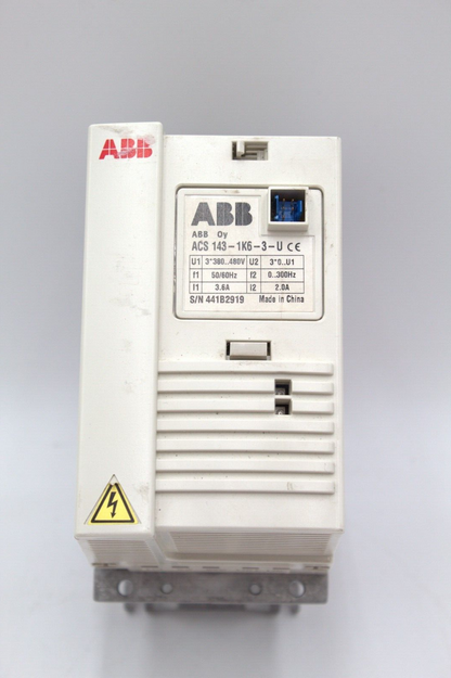 ABB ACS143-1K6-3-U AC Drive (Broken Tabs) (No Control Panel)