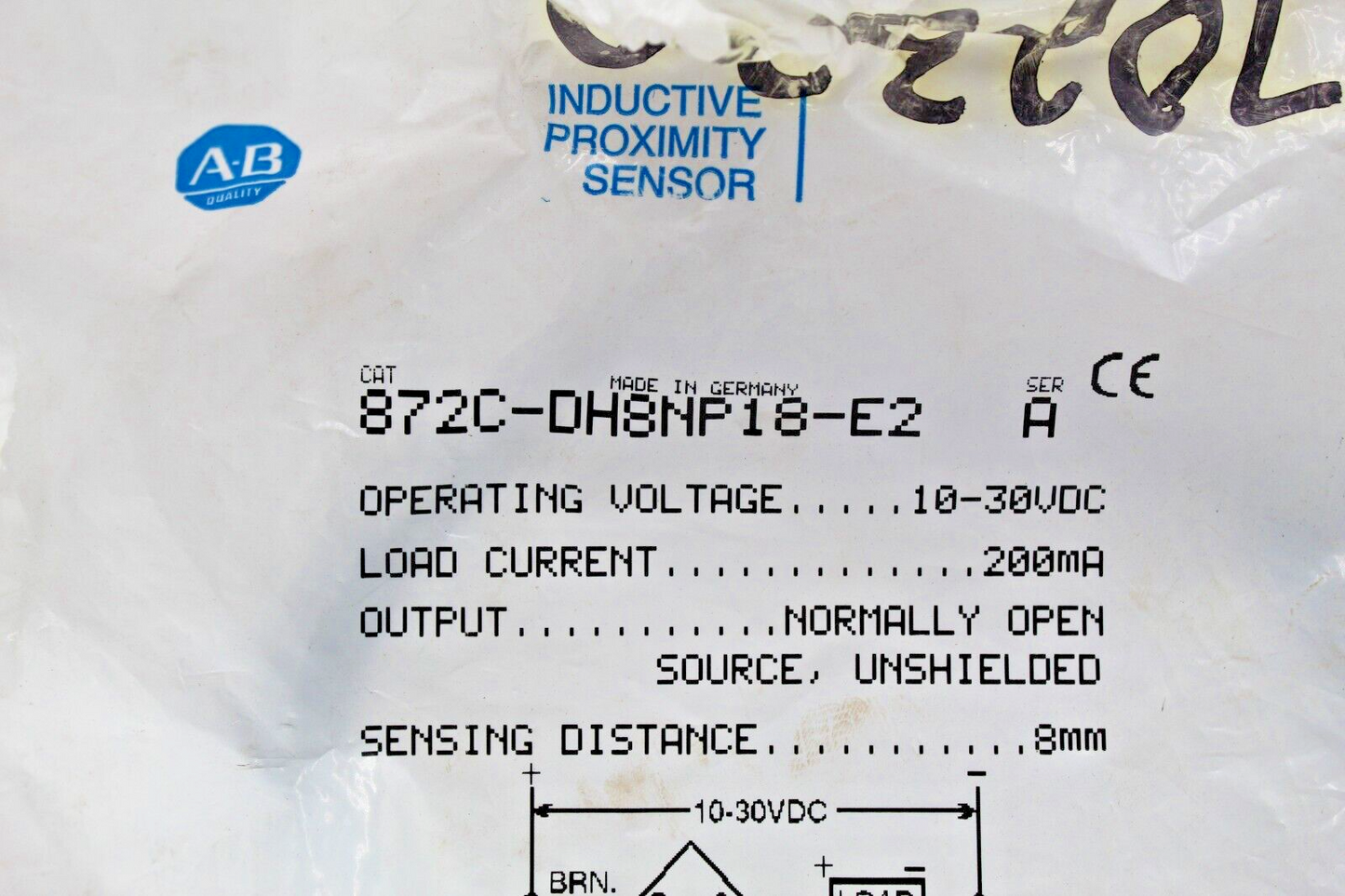 Allen-Bradley 872C-DH8NP18-E2 Industrial Proximity Sensor