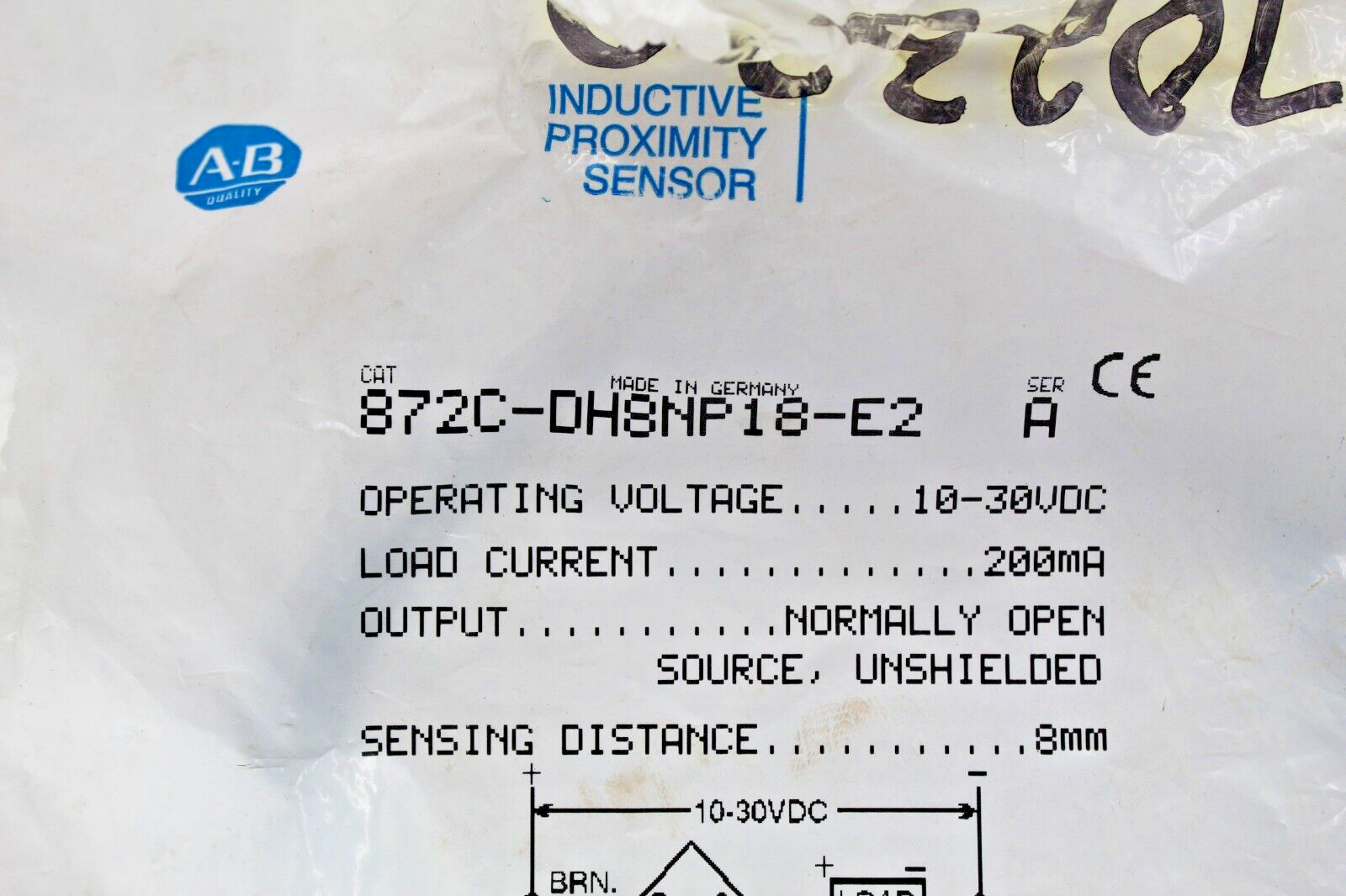 Allen-Bradley 872C-DH8NP18-E2 Industrial Proximity Sensor