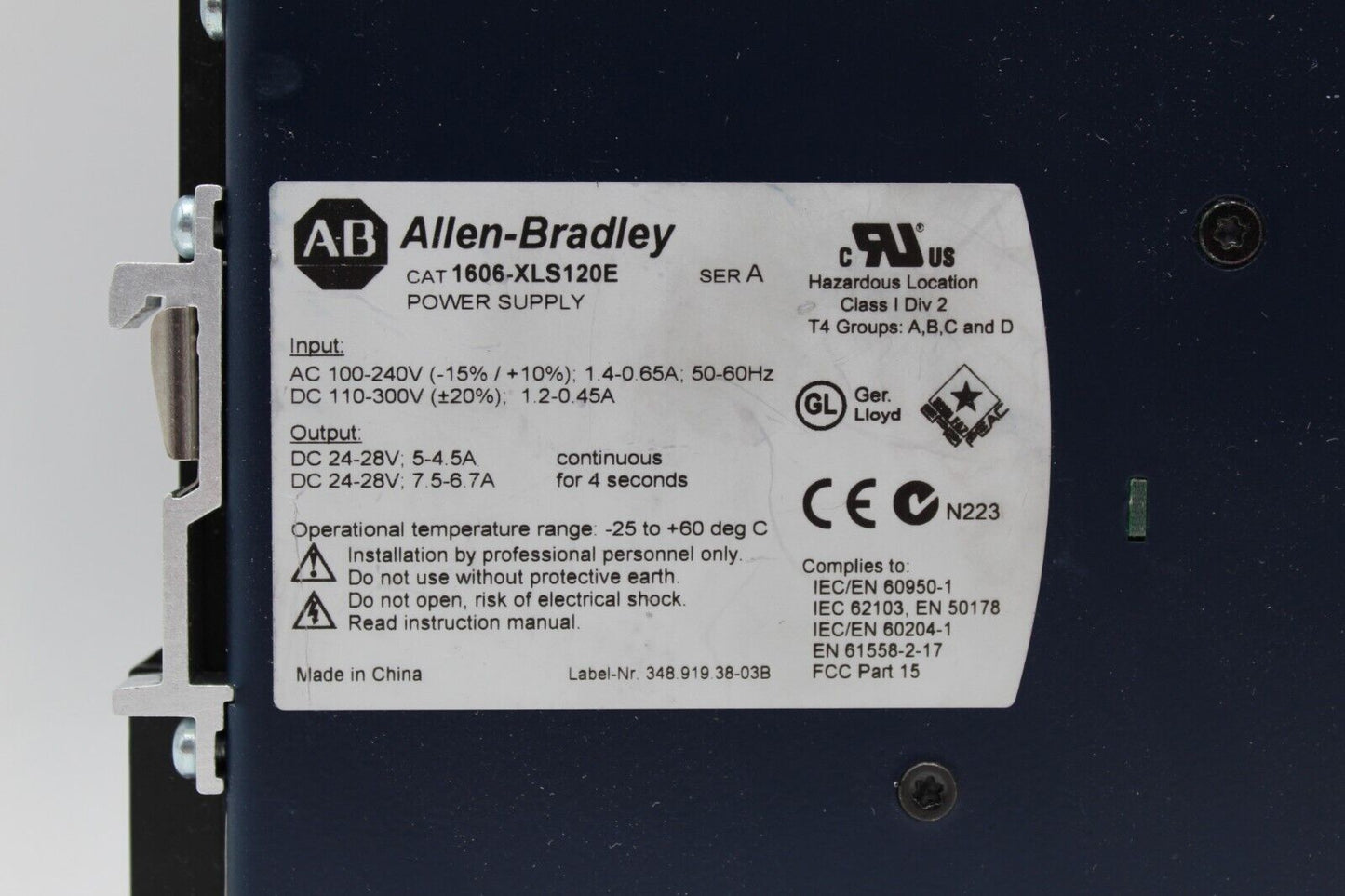 Allen-Bradley 1606-XLS120E Power Supply