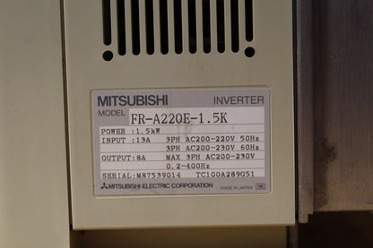 Mitsubishi Electric FR-A220E-1.5K Frequency Inverter