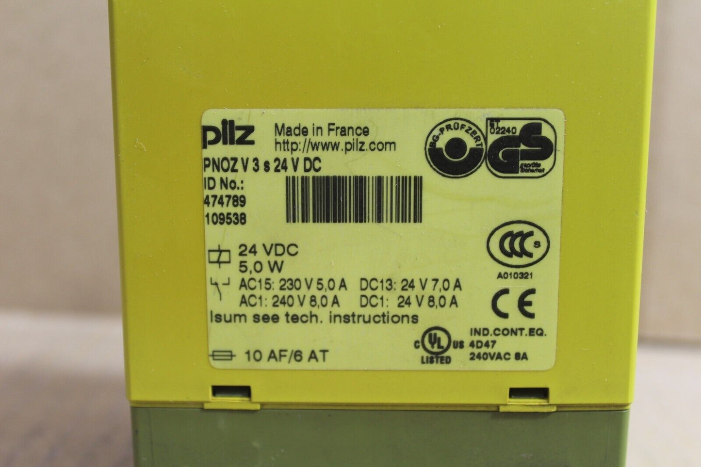 Pilz PNOZV3s24VDC 474789 Safety Relay