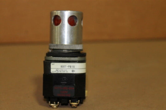 ALLEN-BRADLEY 800T-PB16 SER. T ORANGE PUSH BUTTON WITH BEZEL