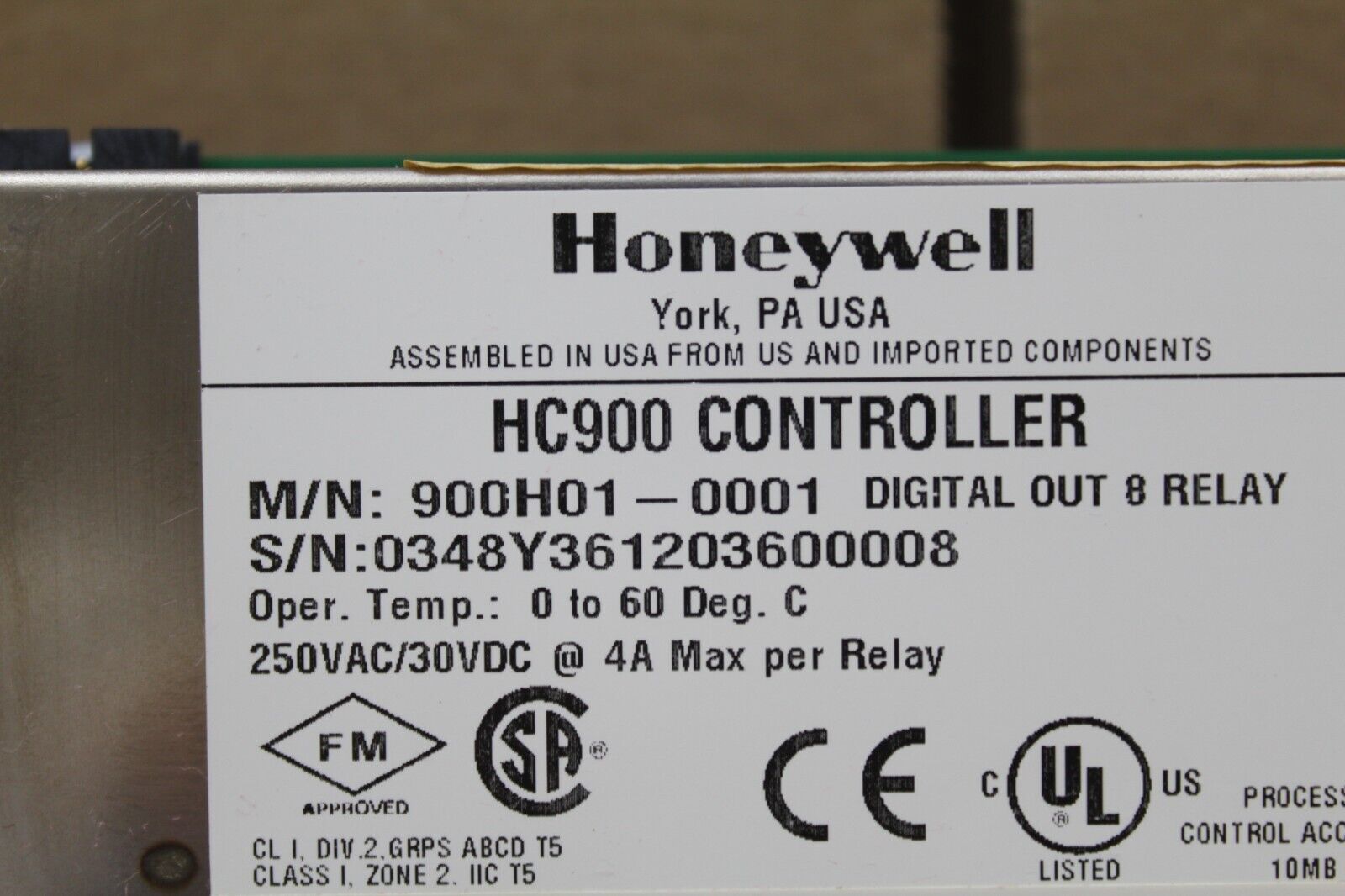 Honeywell 900H01-0001 Relay Output