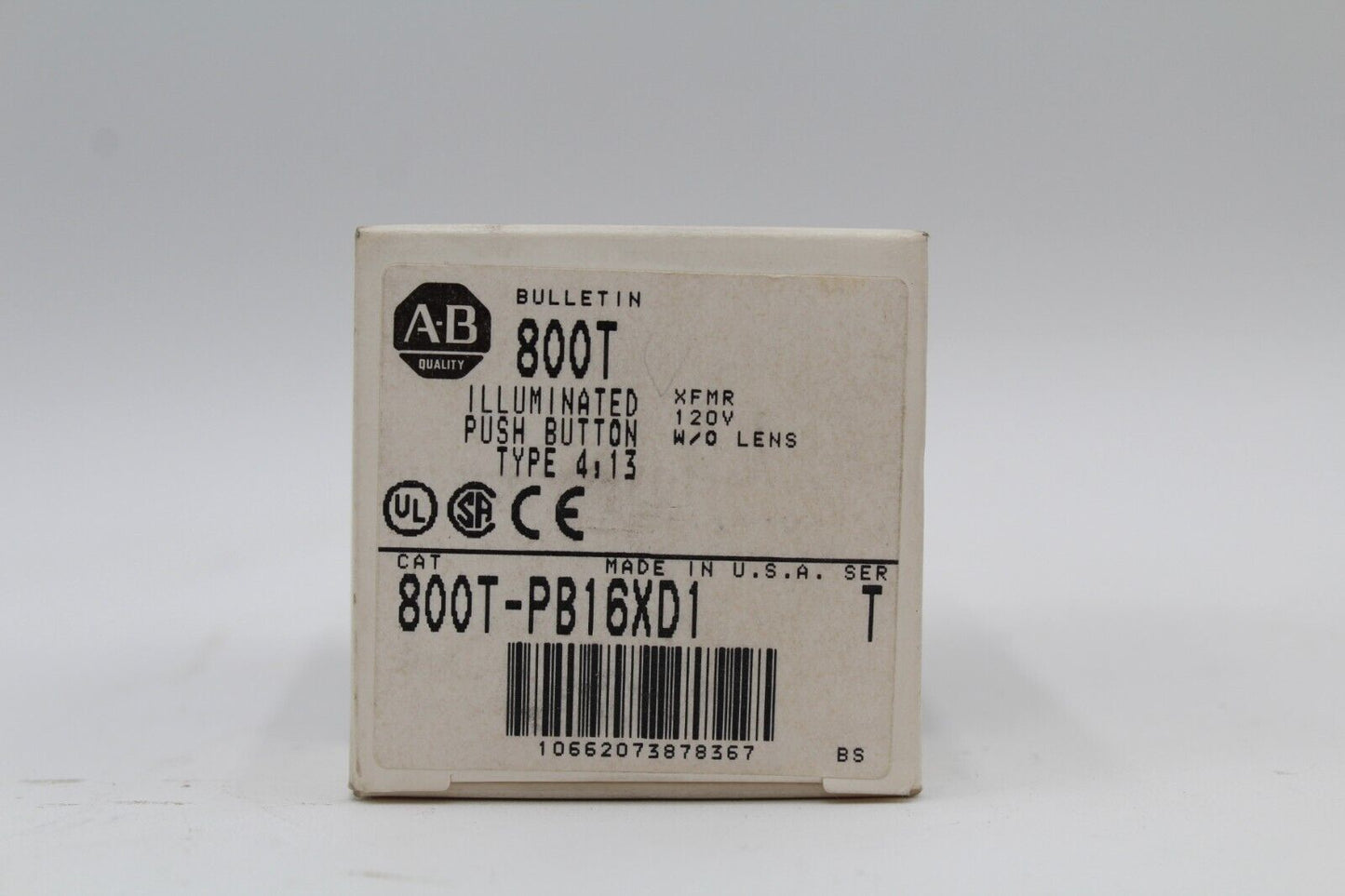 Allen Bradley 800T-PB16XD1 Push Button No Lens