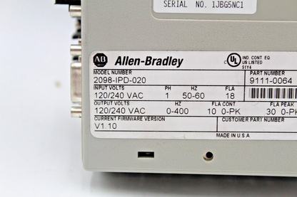 Allen-Bradley 2098-IPD-020 Ultra 5000 Servo Drive Controller