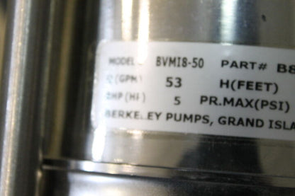 BERKELEY BVMI8-50 PUMP
