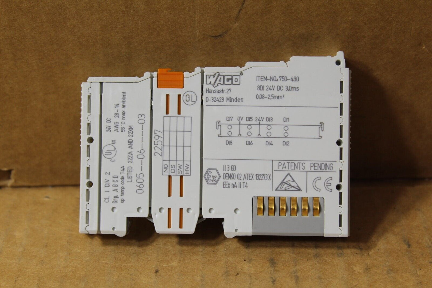 Wago 750-430 8 Channel Digital Input Module