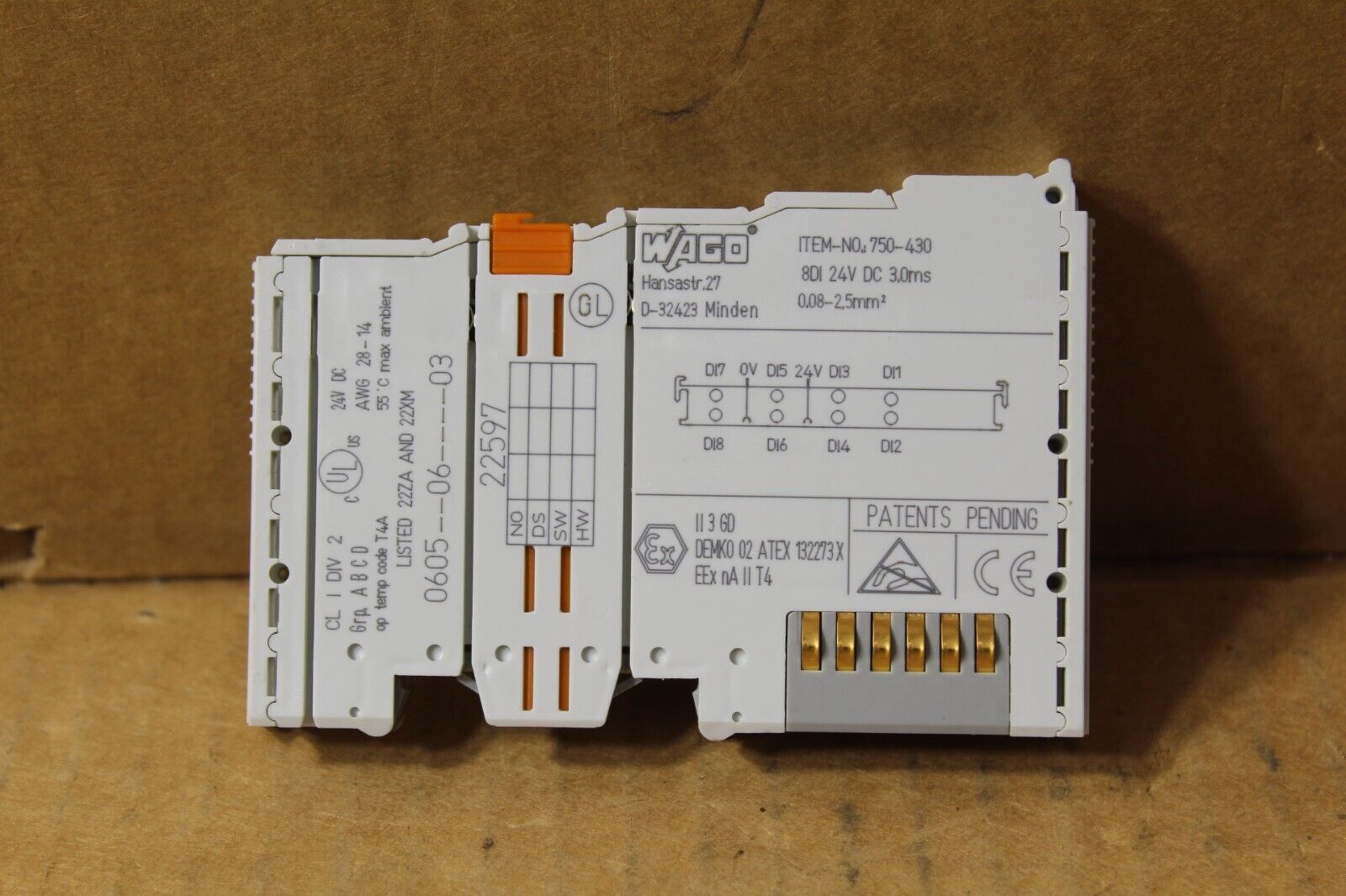 Wago 750-430 8 Channel Digital Input Module